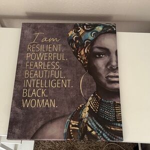 Black Woman Inspirational Canvas Art